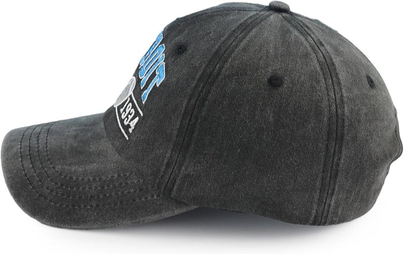 Terojnkl Embroidered City Football Hat for Men Women, Adjustable Unisex Cotton Fans Baseball Cap - Image 3